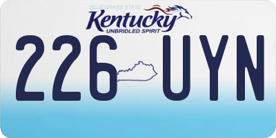KY license plate 226UYN