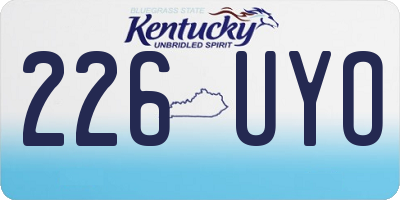 KY license plate 226UYO