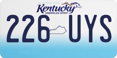 KY license plate 226UYS