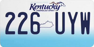 KY license plate 226UYW