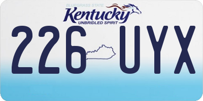 KY license plate 226UYX