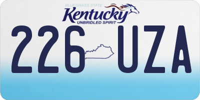 KY license plate 226UZA
