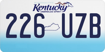 KY license plate 226UZB