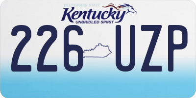KY license plate 226UZP