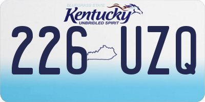 KY license plate 226UZQ