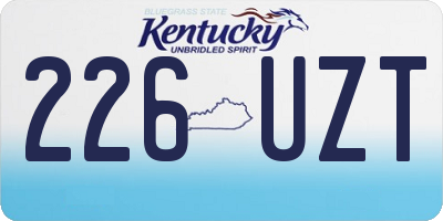 KY license plate 226UZT