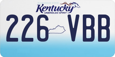 KY license plate 226VBB