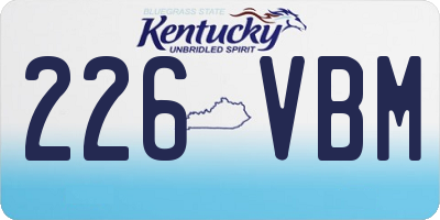 KY license plate 226VBM