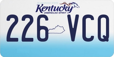 KY license plate 226VCQ