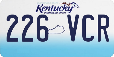 KY license plate 226VCR
