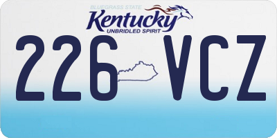 KY license plate 226VCZ