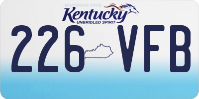 KY license plate 226VFB