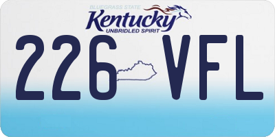 KY license plate 226VFL