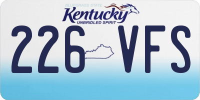 KY license plate 226VFS