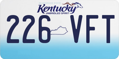 KY license plate 226VFT