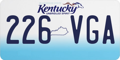 KY license plate 226VGA