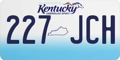 KY license plate 227JCH