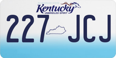 KY license plate 227JCJ