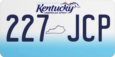 KY license plate 227JCP