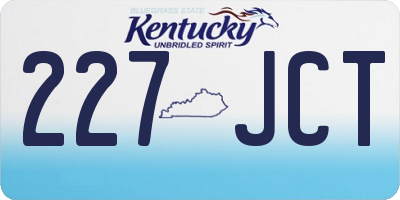 KY license plate 227JCT