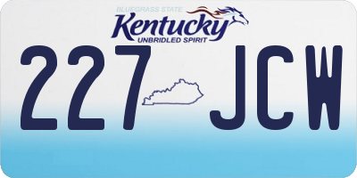 KY license plate 227JCW
