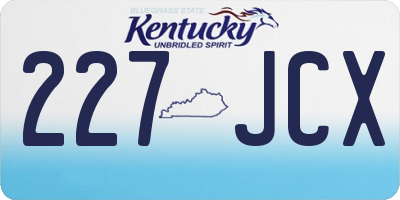 KY license plate 227JCX