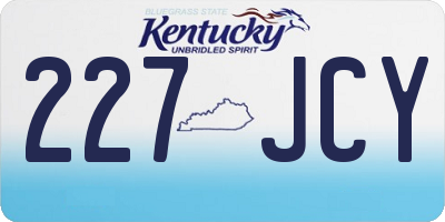 KY license plate 227JCY