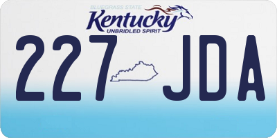 KY license plate 227JDA