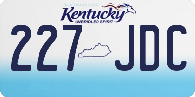 KY license plate 227JDC
