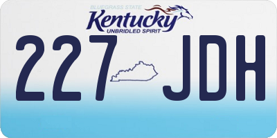 KY license plate 227JDH