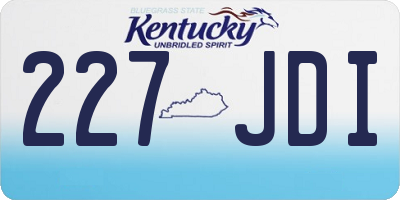 KY license plate 227JDI
