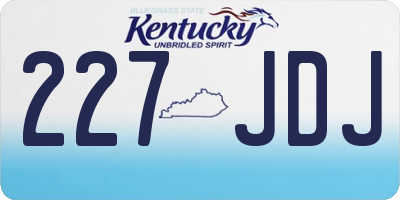 KY license plate 227JDJ