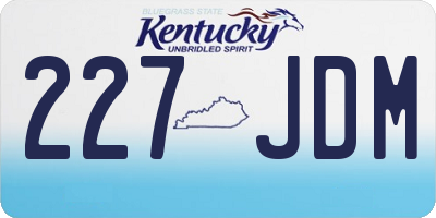 KY license plate 227JDM