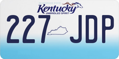 KY license plate 227JDP