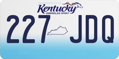 KY license plate 227JDQ