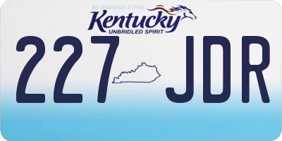 KY license plate 227JDR