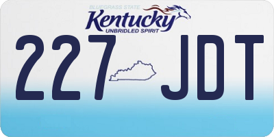 KY license plate 227JDT