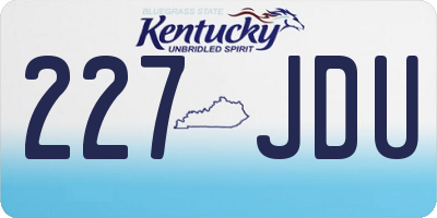 KY license plate 227JDU