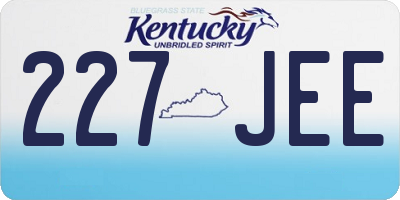 KY license plate 227JEE