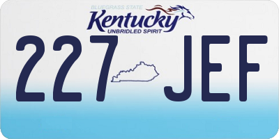 KY license plate 227JEF