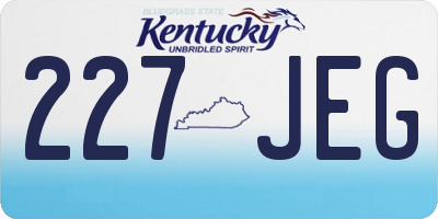 KY license plate 227JEG