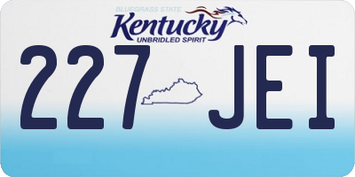 KY license plate 227JEI