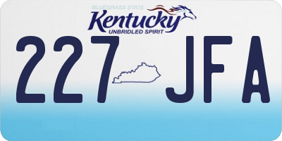 KY license plate 227JFA