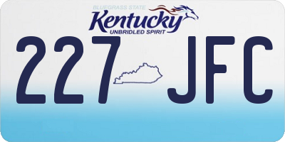 KY license plate 227JFC