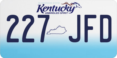 KY license plate 227JFD
