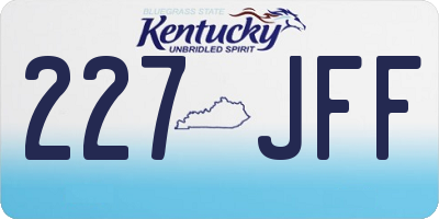 KY license plate 227JFF