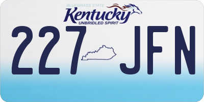 KY license plate 227JFN
