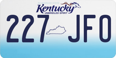 KY license plate 227JFO