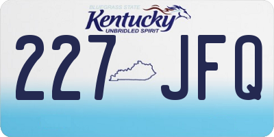 KY license plate 227JFQ