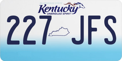 KY license plate 227JFS
